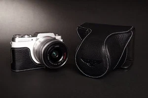 Genuine real Leather Full Camera Case bag for Panasonic GF7 14-42 12-32 Lens B - Picture 1 of 9