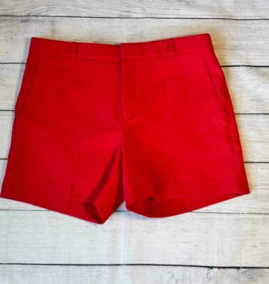 Nuevo Pantalones Cortos de Vestir para Mujer Banana Republic 8 Plisados (34 x 5) Tiro Medio Naranja Foto 1 de 4