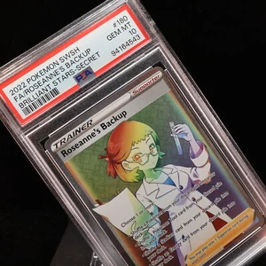 Pokemon TCG - Roseanne's Backup 180/172 Brilliant Stars - PSA 10 GEM MT - Picture 1 of 3