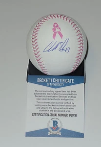 CHARLIE BLACKMON AUTO'D SIGNED MLB PINK BASEBALL BAS COA COLORADO ROCKIES - Picture 1 of 1