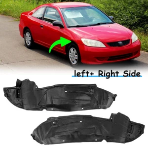 Front Fender Liner Set For 2004-2005 Honda Civic Sedan Coupe - Picture 1 of 10
