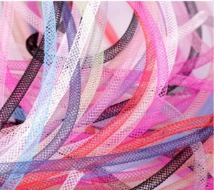 2-4 Meter Netzschlauch Schmuckschlauch Zierschlauch Putzmacherei Schlauch Farben - Bild 1 von 10