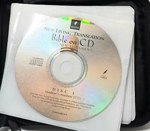Bible On CD New Testament New Living Translation 15 CDs in Black Case Tyndale - Picture 1 of 10