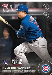 2016 Topps Now #631-A Kyle Schwarber Chicago Cubs World Series RC SP #3,036 - Picture 1 of 2