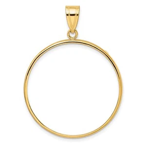 1984 1 oz Helen Hayes Arts Prong Set Plain Polished Coin Bezel in 14k Gold - Picture 1 of 7