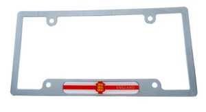 England Flag car License Plate Frame chrome plated plastic tag holder cover CP08 - Imagen 1 de 3