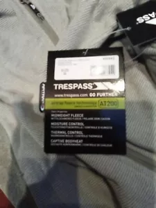Bnwt Size M Trespass Detour Fleece Moss Stripe Full Zip - Picture 1 of 7