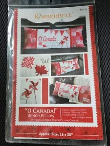 KimberBell O Canada! Bench Pillow Quilt Pattern Sewing July 1 NEW Red Maple Leaf - Picture 1 of 1