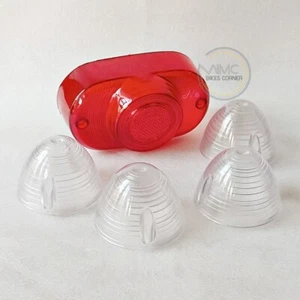 5 PIEZAS. LENTE DE LUZ TRASERA cl + LENTE DE SEÑAL PARA HONDA C50 C65 C70 C90 S90 CL90 CD125 - Imagen 1 de 7