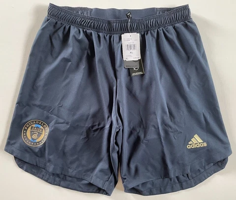 Adidas Mens MLS Philadelphia Union AeroReady Shorts Navy EH6204 Size X-Large NWT Cover