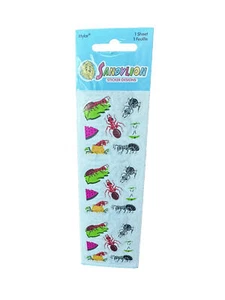 Vintage Sandylion Mylar Insects Ants Picnic Watermelon Stickers NIP - Picture 1 of 2