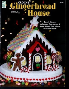 Gingerbread House Crochet Pattern Gumdrop & Lollipop Decorations W04 - Picture 1 of 5