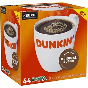 Dunkin' Original Blend Coffee Keurig K-Cup Pods Medium Roast 44/Box Break room - Picture 1 of 3
