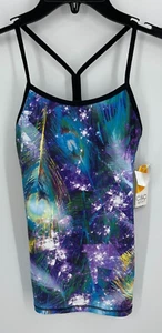 C&C Sport Athletic Top Womens Small Galaxy Print Racerback Activewear - Picture 1 of 6