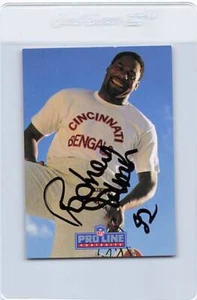 1991 Pro Line Portraits #61 Rodney Homan Bengals Signed Auto *K6911 - Picture 1 of 2