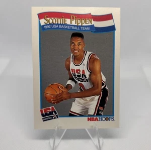 Tarjeta 1991-92 NBA Hoops #582 Scottie Pippen Juegos Olímpicos Chicago Bulls Equipo EE. UU. - Imagen 1 de 2