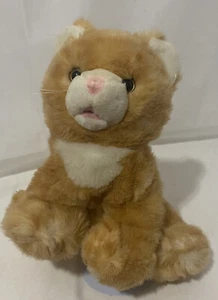 ORANGE TABBY CAT HAND PUPPET Plush Toy Sitting Full Body Ron Banafato 10" - Picture 1 of 10