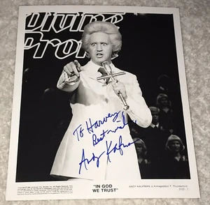 Andy Kaufman Rare Signed Autographed 8 X 10 Universal City Studios Photograph - Picture 1 of 4