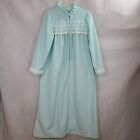 Apostrophe Sears Women's (M) Light Blue Fleece Long Half Zip Nightgown/Robe