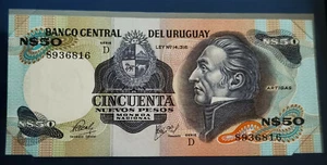 URUGUAY - 50 Nuevos Pesos 1981 Pick 61c NEUF / UNC ! - Imagen 1 de 2