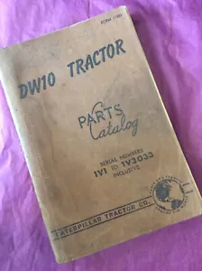 CAT Caterpillar DW10 Tractor Parts Manual Book Catalog Guide S/N 1V1-3033 List - Picture 1 of 8