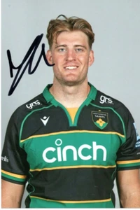 NORTHAMPTON SAINTS & ENGLAND RUGBY: ALEX COLES SIGNED 6x4 PORTRAIT PHOTO+COA - Picture 1 of 1