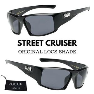 Locs Street Cruiser Gangster Biker Lowrider schwarze Sonnenbrille mit Seitenschutz  - Bild 1 von 4