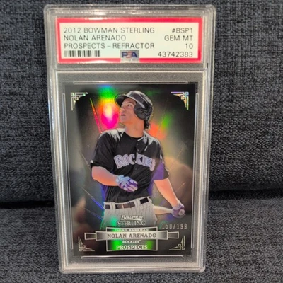 2012 Bowman Sterling Refractor Nolan Arenado #BSP1 Rookie PSA 10 #/199 - Image 1 of 2