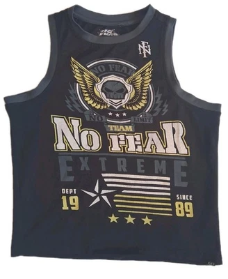 Camiseta sin mangas vintage Y2k No Fear. Talla M. Foto 1 de 4