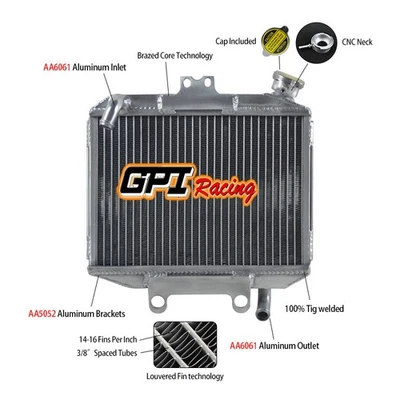 Radiador de aluminio para Honda CR250 CR 250 R CR250R 2 tiempos 1997 1998 1999 97 Foto 1 de 4