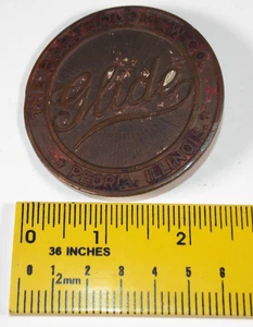 Rare 1911-1912 Glide Bartholomew Peoria Illinois Radiator Emblem Car Hood Badge - Picture 1 of 5