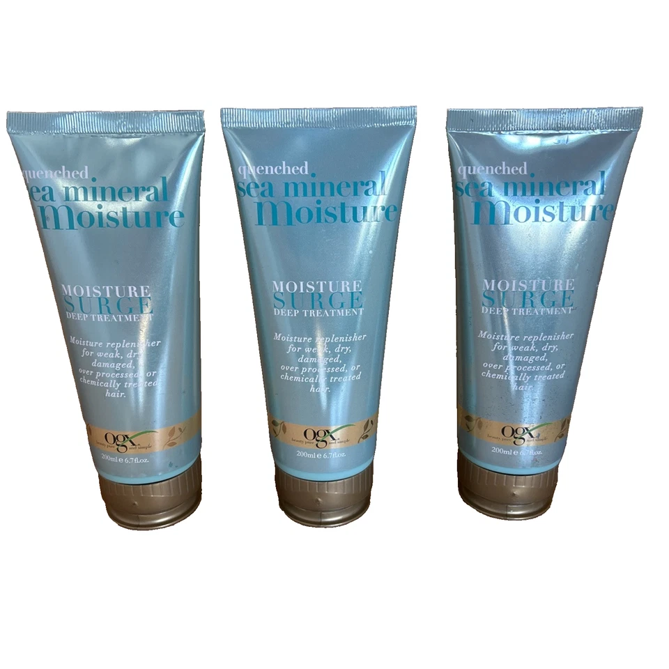 OGX Quenched Sea Mineral Moisture Surge Deep Treatment Hair 6.7oz (LOT OF 3) NEW - Image 1 of 3