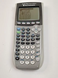 Texas Instruments TI-84 Plus Silver Edition Graphing Calculator w/ Cover TESTED - Picture 1 of 6