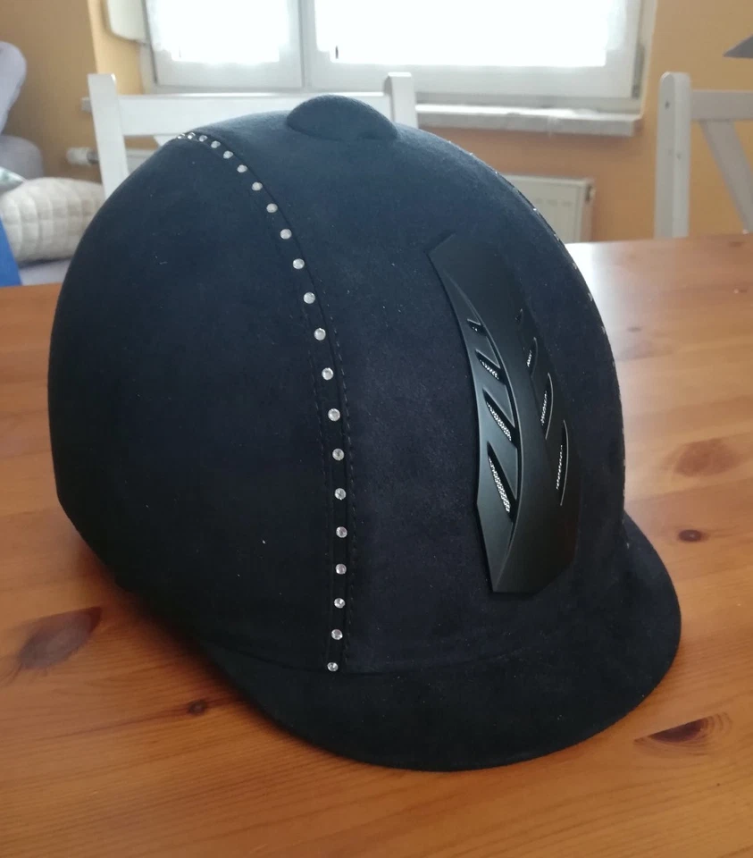 Reithelm HKM Diamond schwarz mit Straßsteinen Gr. L 56 cm - 58 cm   - Bild 1 von 4