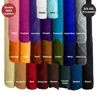 Gamuza Cuero de Vaca 2-4 OZ (1-1,6 mm) - Cuero de Grano Premium Precortado Grado A/B EE. UU. Loco Foto 1 de 4