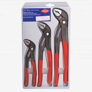 Knipex 3pcs Cobra Pliers Set, 7", 10" & 12" - Plastic Grip - Picture 1 of 1