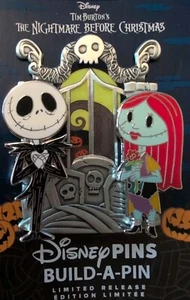 Disney Parks Limited Release Jack Skellington Sally NBC Build A Pin Brand New - Picture 1 of 2