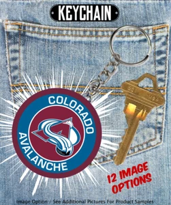 Colorado Avalanche- Keychain - Choose From 12 Designs - Picture 1 of 15
