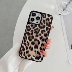 Leather Leopard Crocodile Pattern Case For iPhone 16 15 14 13 Pro Max Hard Cover - Picture 1 of 15