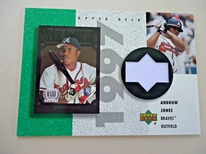 Andruw Jones - 2002 U.D. Tarjeta de camiseta de béisbol RC 1997 - Atlanta Braves - DE - Imagen 1 de 2