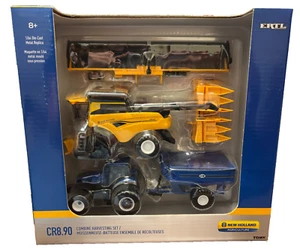 ERTL 1/64 Die-cast New Holland CR8.90 SmartTrax Combine Harvesting Set ERT13996 - Picture 1 of 2