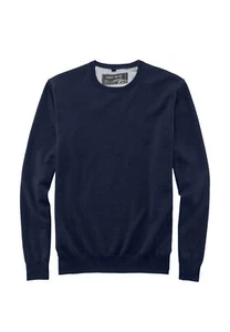 Marvelis Mens Casual Fit V-Neck Solid Color Navy Sweater - Picture 1 of 3