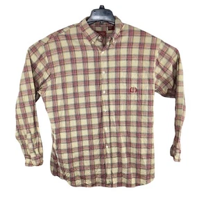 Camisa Western Roper Para Hombres XL Roja Amarilla A Cuadros Manga Larga Algodón Abotonada Usada en Excelente Condición - Imagen 1 de 6