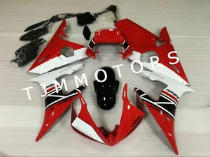 For YZF R6 03-04/R6S 06-09 Red White ABS Injection Mold Bodywork Fairing Kit - Imagen 1 de 5