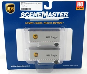 HO Scale 26' Drop-Floor Trailer 2-pk - UPS Freight w/Shield - Walthers #949-2551 - Picture 1 of 4