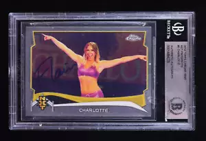 Charlotte Signed 2014 Topps Chrome WWE NXT Prospects #5 RC (BGS) Rookie Card - Picture 1 of 2