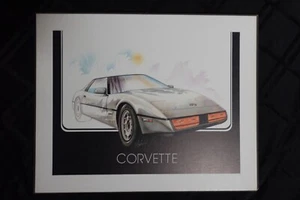 Silber "Corvette C4" KORKBRETT Wandbild Poster - Bild 1 von 1