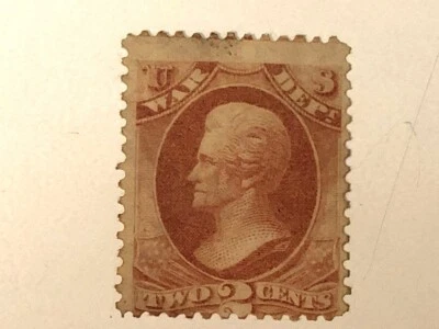 SCOTT # O84 1873 War Dept. Official stamp, MNH, gum disturbed. Cat. value $125. - Image 1 of 2