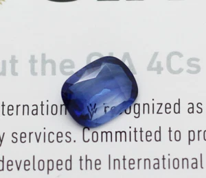 GIA Lab-Created 1.78ct Cushion Shape Loose Blue Sapphire - Picture 1 of 4