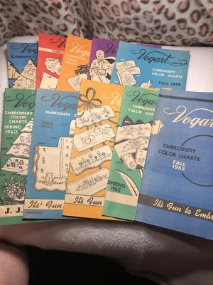 Vogart Embroidery Pattern Books/Booklets ~ 1956-1962 ~ Lot of Ten - Image 1 of 4